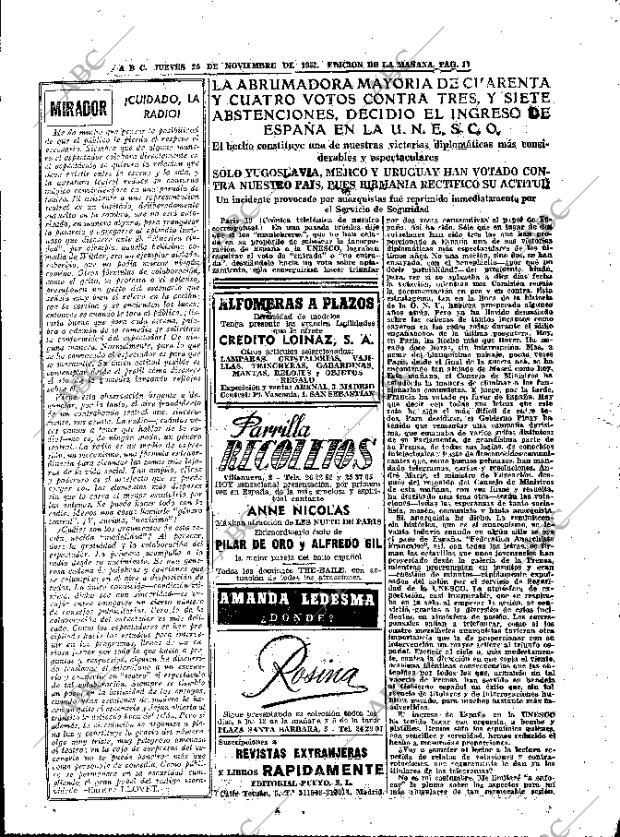 ABC MADRID 20-11-1952 página 17