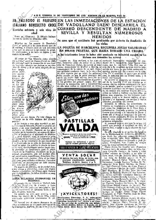 ABC MADRID 21-11-1952 página 31