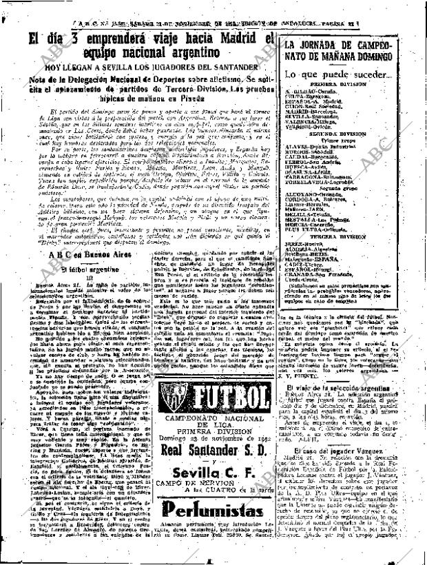 ABC SEVILLA 22-11-1952 página 21
