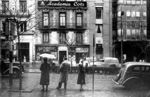 Nieve en una de las Calles de Madrid