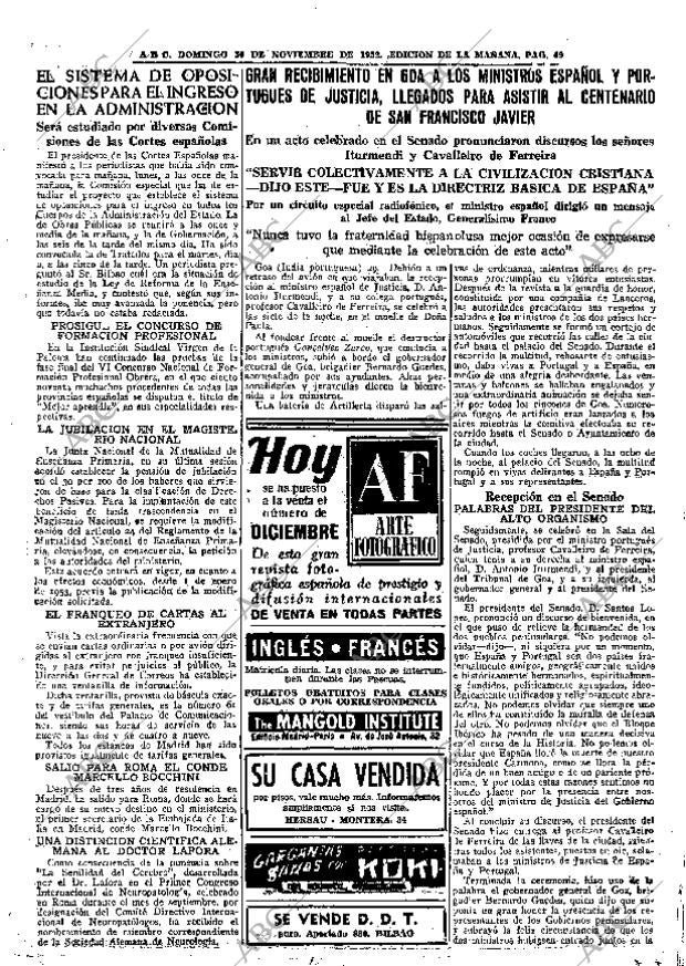 ABC MADRID 30-11-1952 página 49