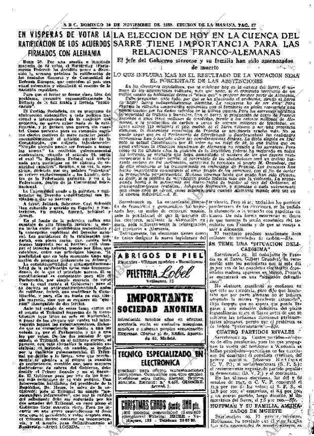 ABC MADRID 30-11-1952 página 57