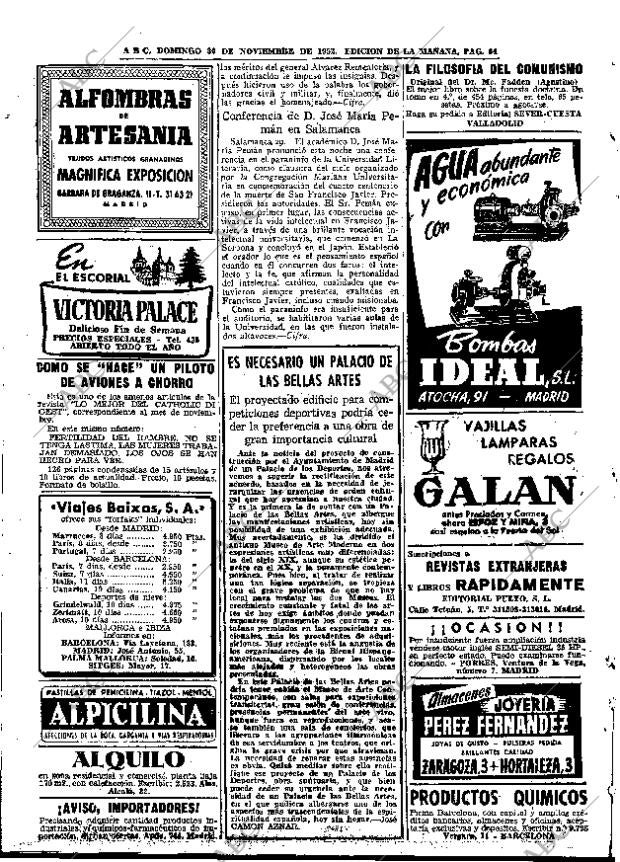 ABC MADRID 30-11-1952 página 64