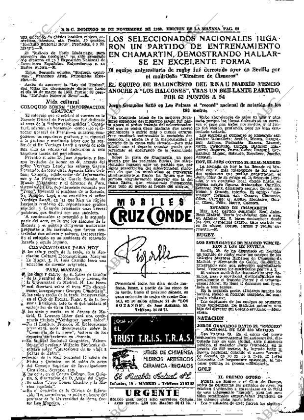 ABC MADRID 30-11-1952 página 69