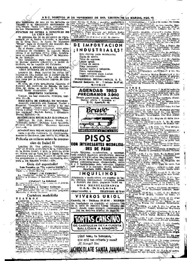 ABC MADRID 30-11-1952 página 73
