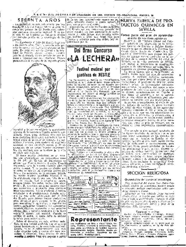 ABC SEVILLA 04-12-1952 página 14