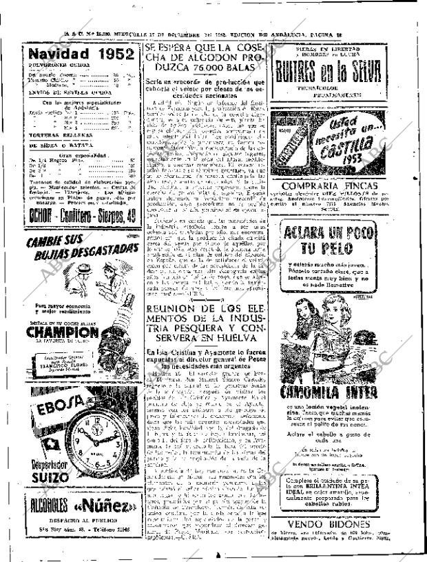 ABC SEVILLA 17-12-1952 página 16