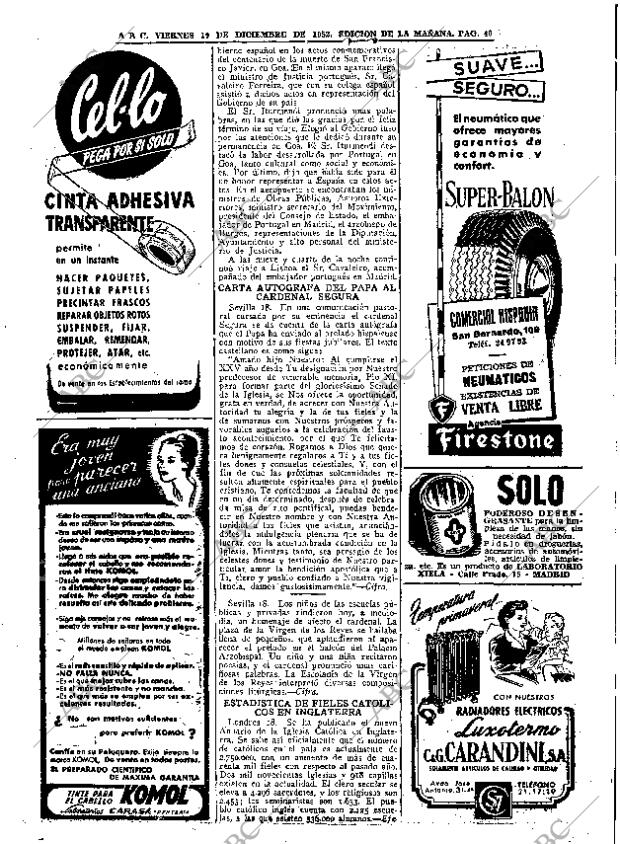 ABC MADRID 19-12-1952 página 40
