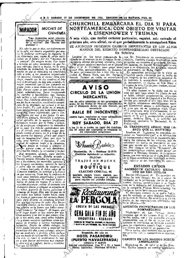 ABC MADRID 27-12-1952 página 33