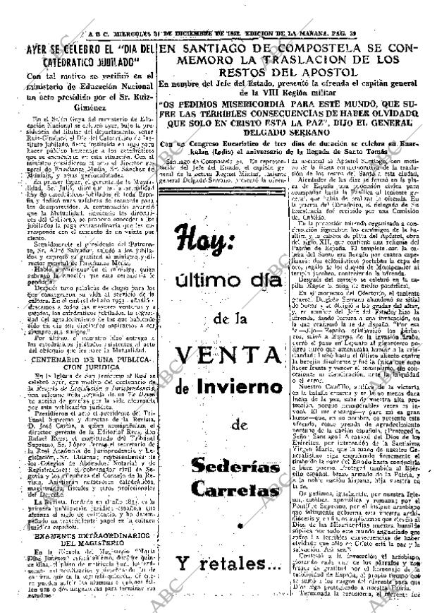 ABC MADRID 31-12-1952 página 39