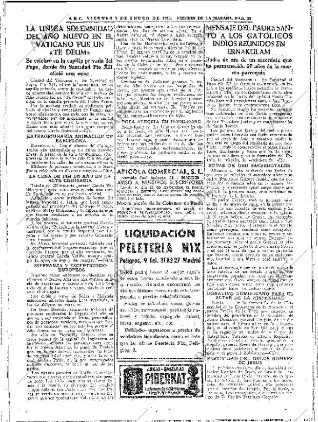 ABC MADRID 02-01-1953 página 22