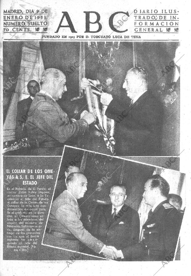 ABC MADRID 09-01-1953 página 1