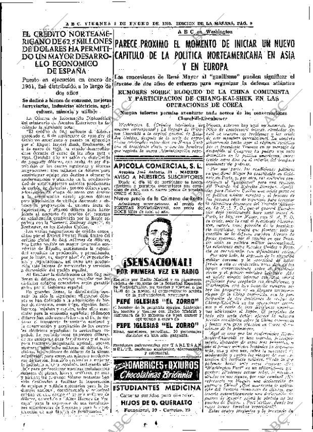 ABC MADRID 09-01-1953 página 9