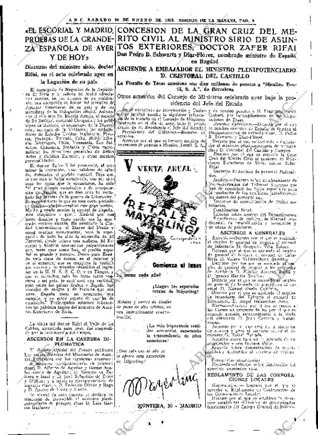 ABC MADRID 10-01-1953 página 9