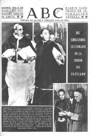 ABC MADRID 14-01-1953 página 1