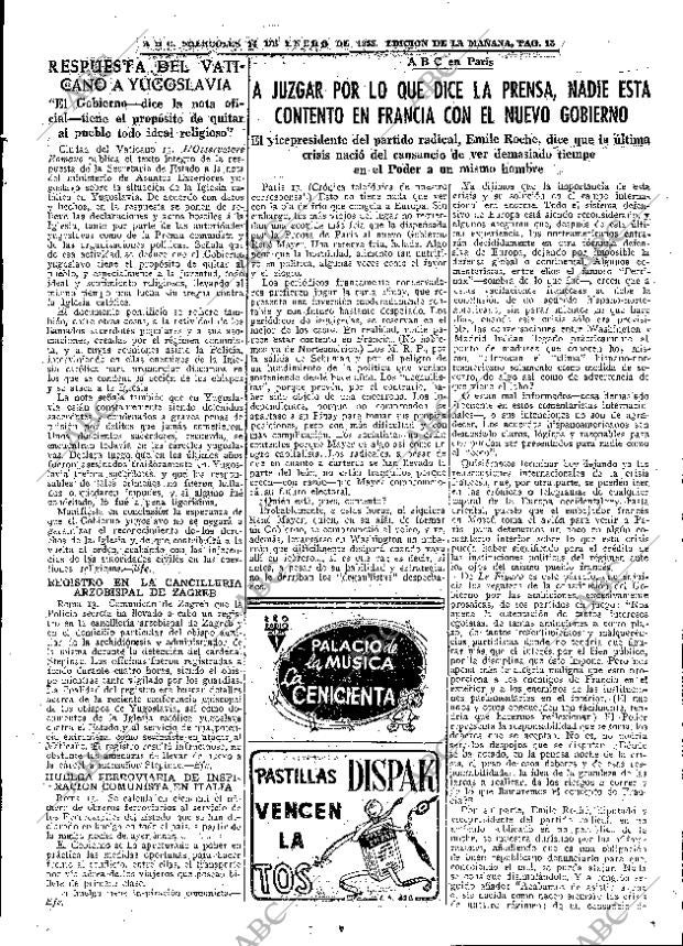 ABC MADRID 14-01-1953 página 13