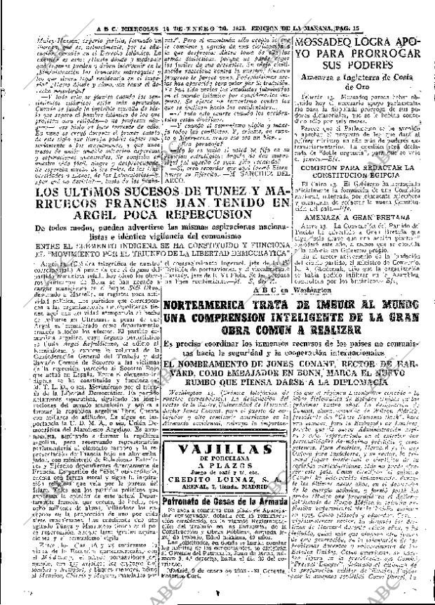 ABC MADRID 14-01-1953 página 15