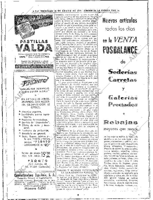 ABC MADRID 14-01-1953 página 16