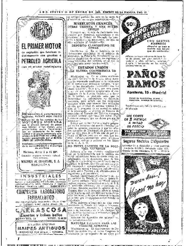ABC MADRID 15-01-1953 página 12