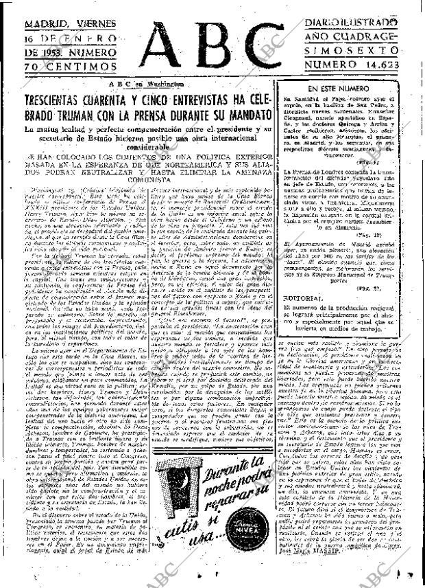 ABC MADRID 16-01-1953 página 15