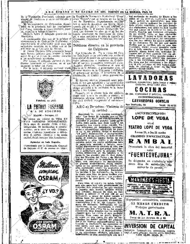 ABC MADRID 17-01-1953 página 16