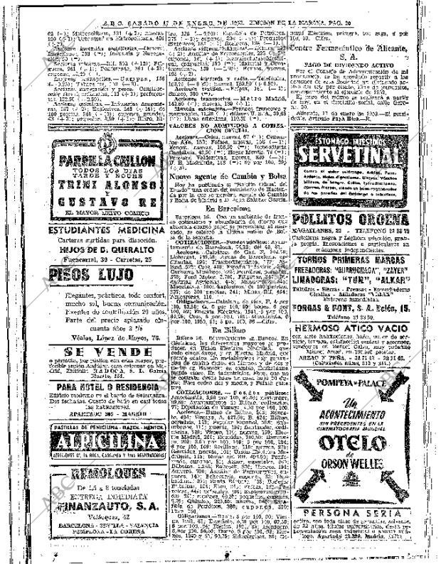 ABC MADRID 17-01-1953 página 20