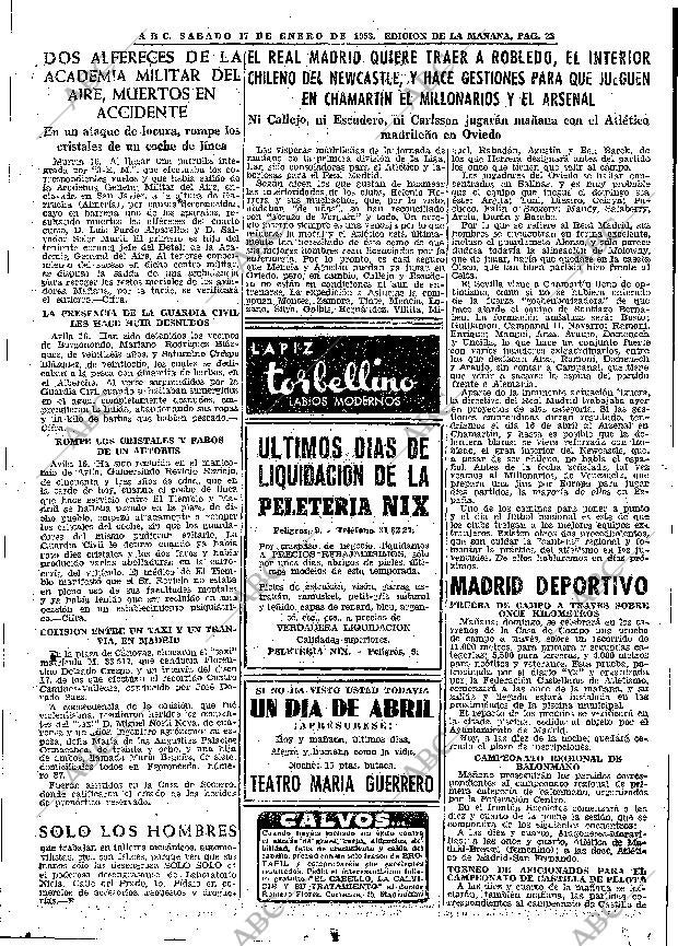 ABC MADRID 17-01-1953 página 23