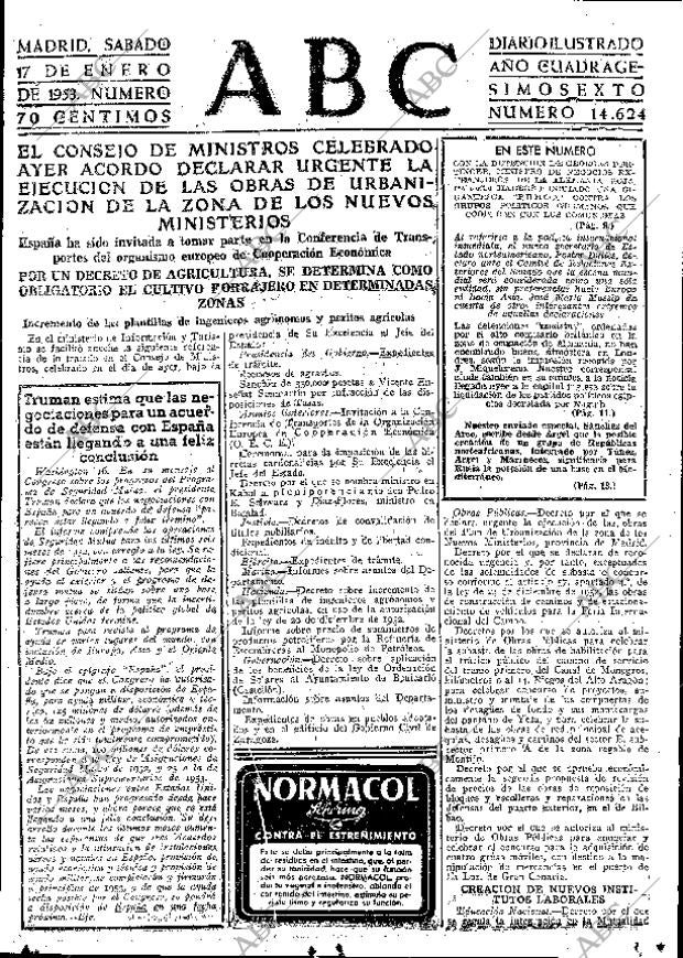 ABC MADRID 17-01-1953 página 7