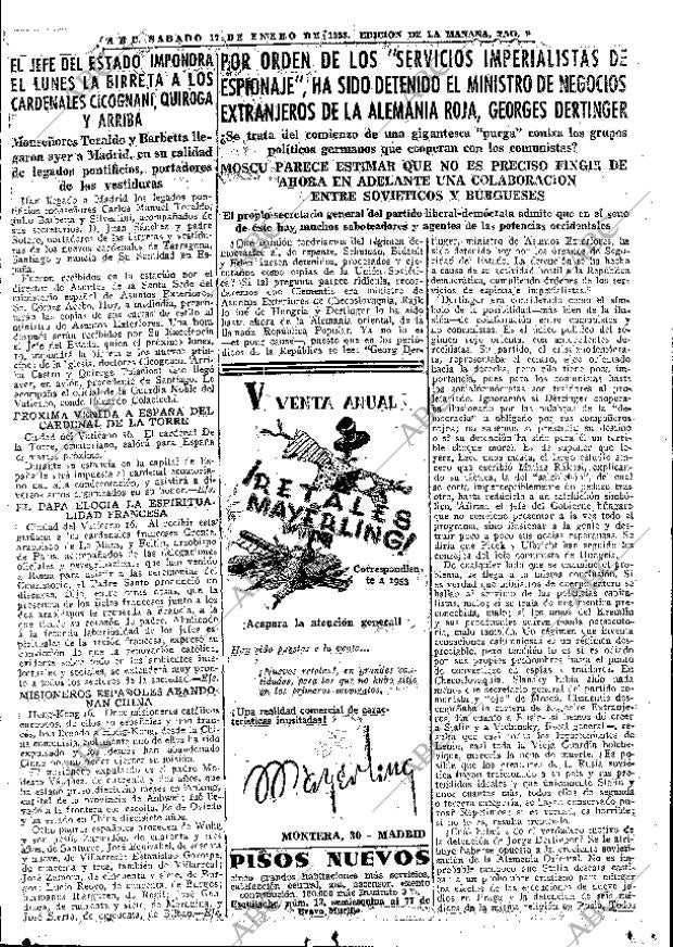ABC MADRID 17-01-1953 página 9