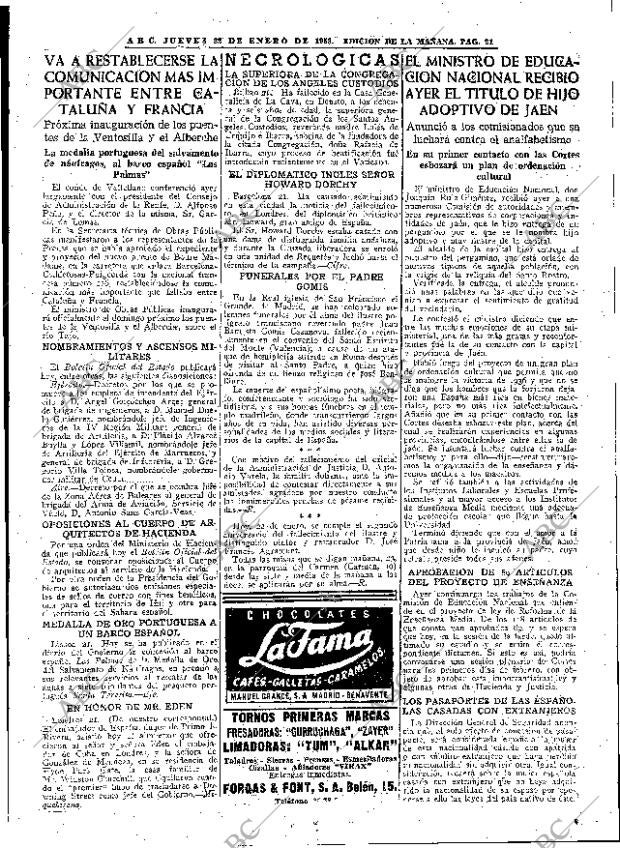 ABC MADRID 22-01-1953 página 17