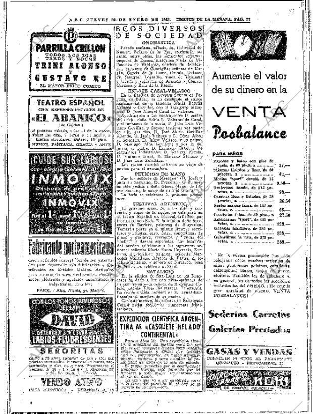 ABC MADRID 22-01-1953 página 18