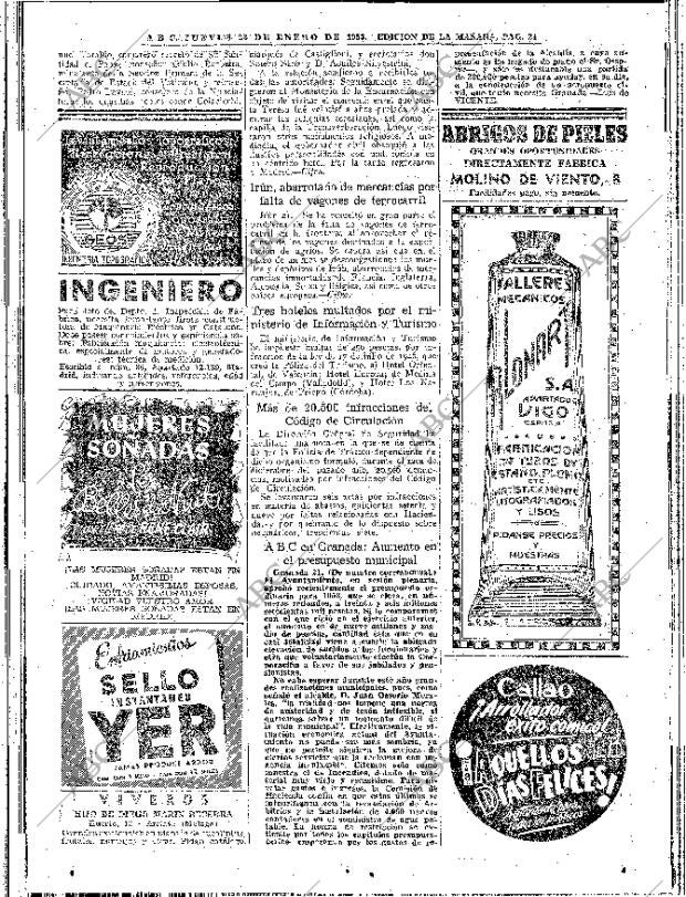 ABC MADRID 22-01-1953 página 20