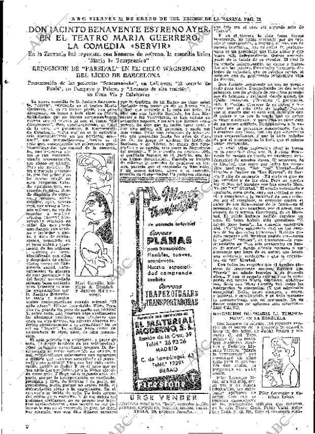ABC MADRID 23-01-1953 página 21