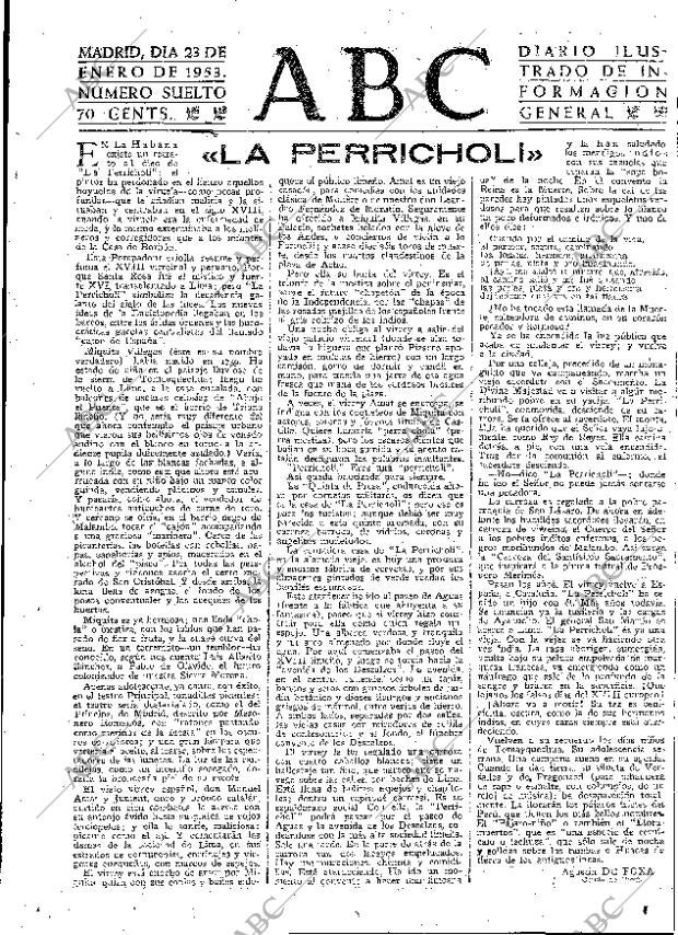 ABC MADRID 23-01-1953 página 3