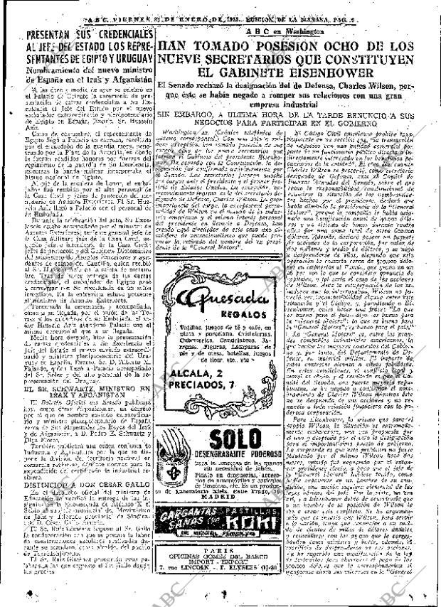 ABC MADRID 23-01-1953 página 9
