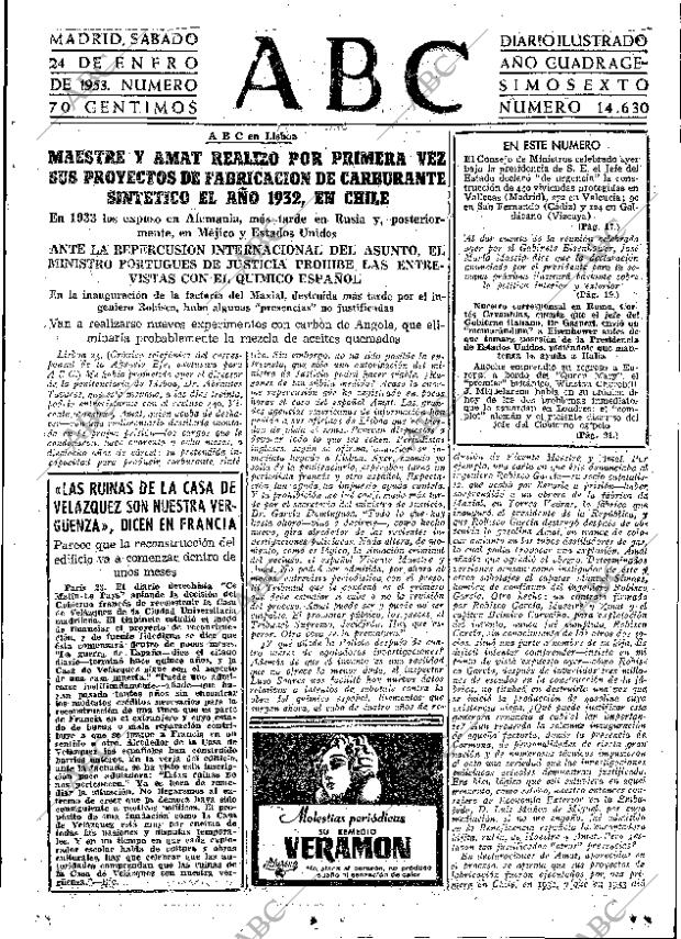 ABC MADRID 24-01-1953 página 15