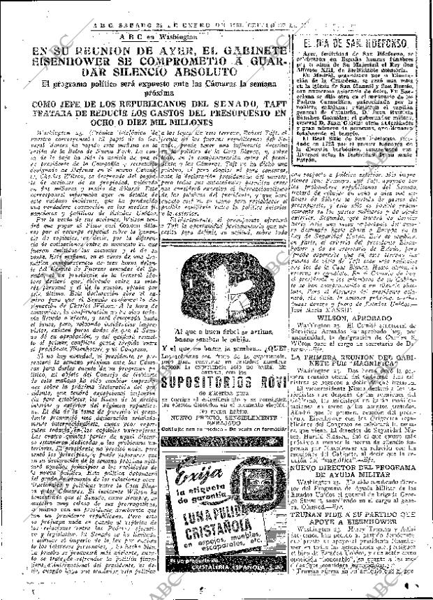 ABC MADRID 24-01-1953 página 19