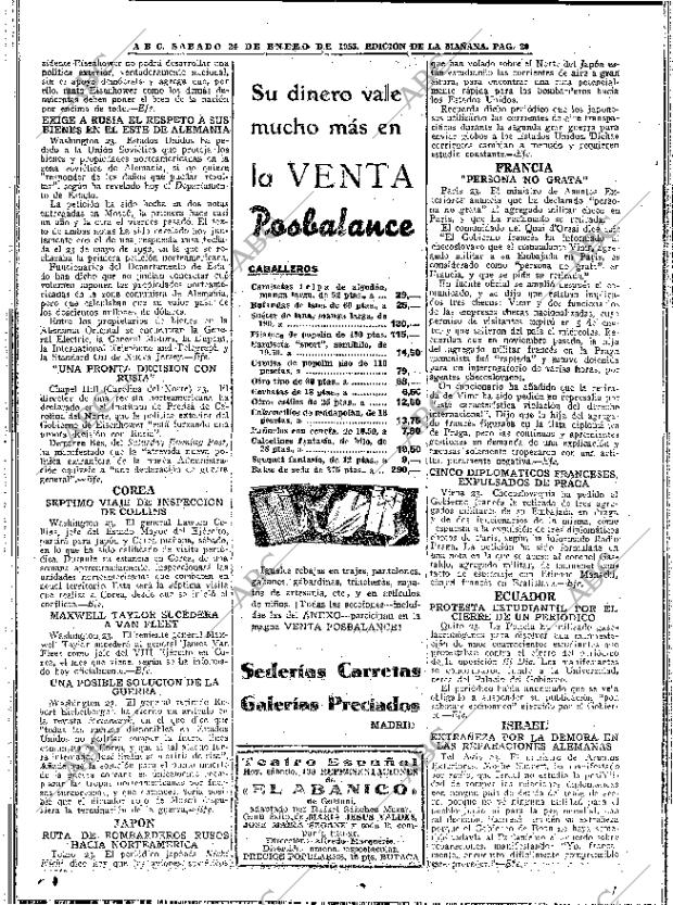 ABC MADRID 24-01-1953 página 20