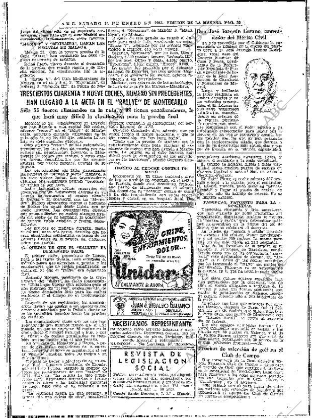 ABC MADRID 24-01-1953 página 30