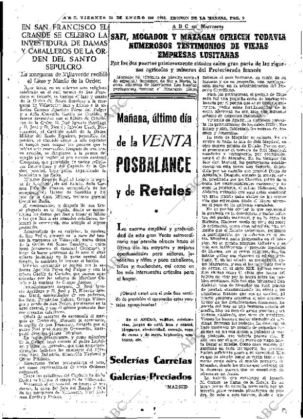 ABC MADRID 30-01-1953 página 9