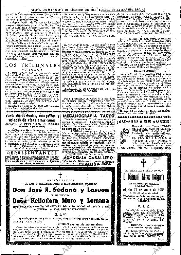 ABC MADRID 01-02-1953 página 47