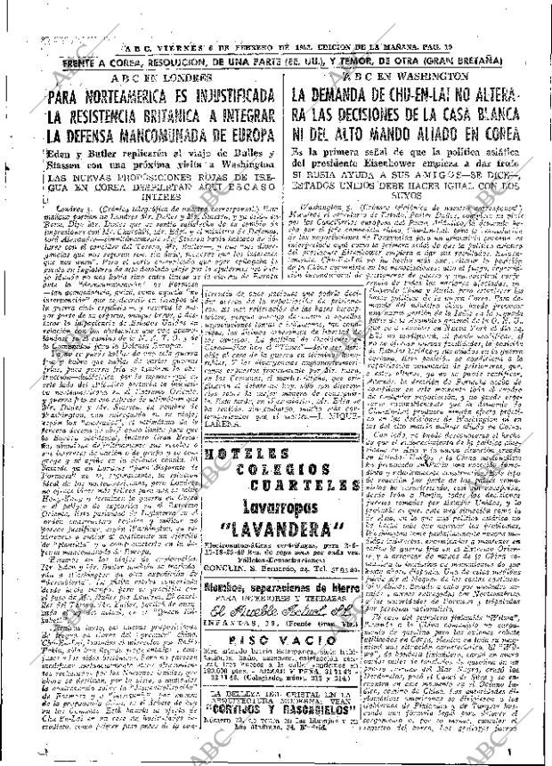 ABC MADRID 06-02-1953 página 19