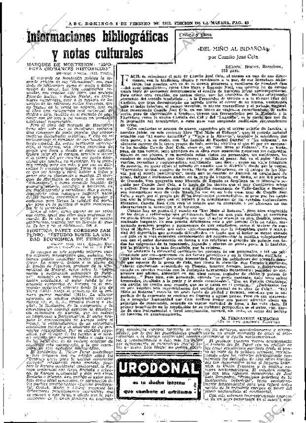 ABC MADRID 08-02-1953 página 43