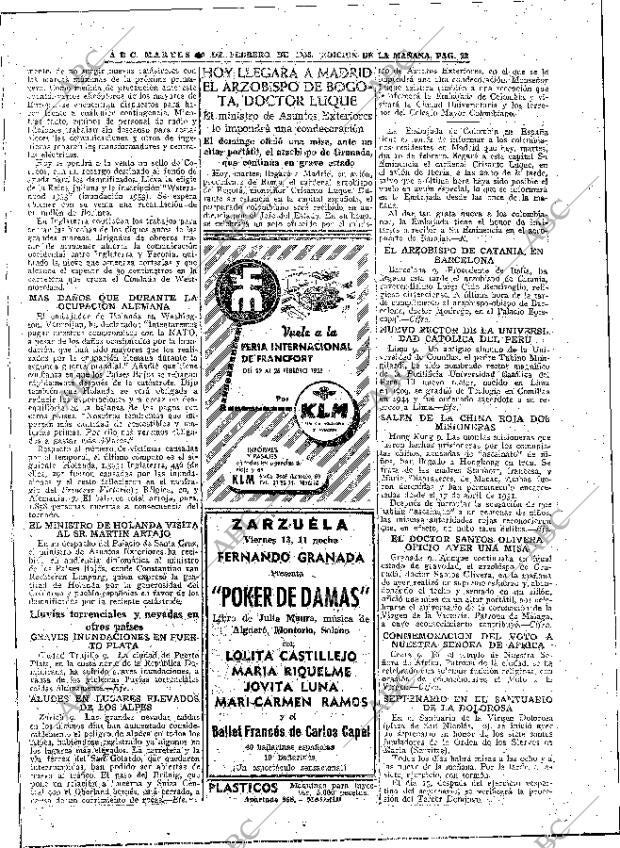 ABC MADRID 10-02-1953 página 22