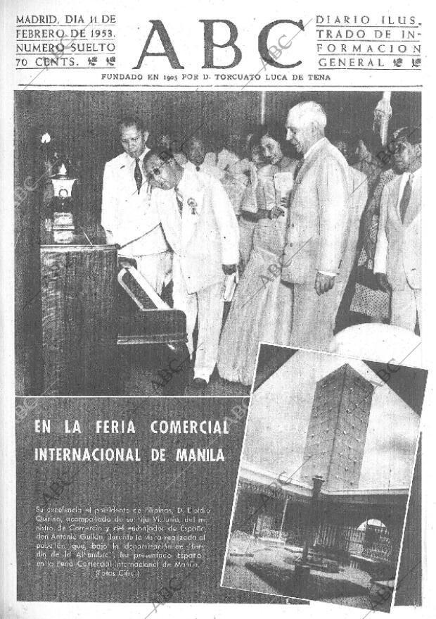 ABC MADRID 11-02-1953 página 1