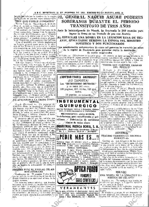 ABC MADRID 11-02-1953 página 11