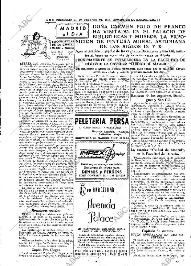 ABC MADRID 11-02-1953 página 17