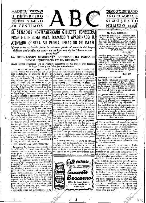 ABC MADRID 13-02-1953 página 15
