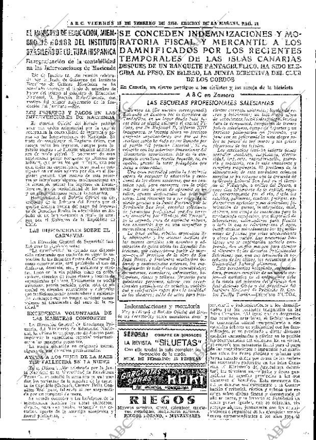 ABC MADRID 13-02-1953 página 21