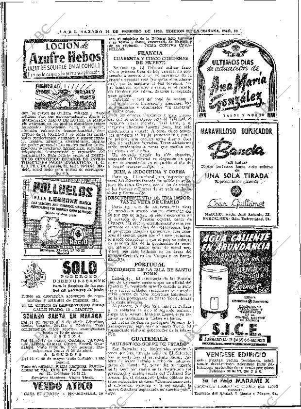 ABC MADRID 14-02-1953 página 10